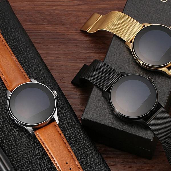 Clearance Smart Watch For iOS and Android with Heart Rate Monitor and Bluetooth - Leather