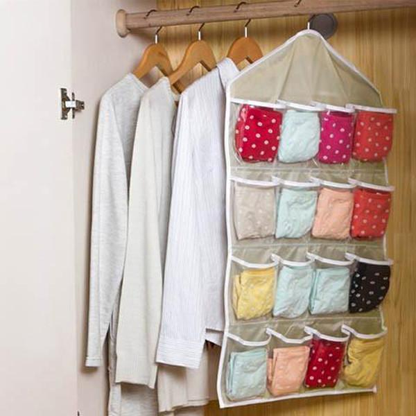 Clearance Foldable Wardrobe Hanging Bags Socks Clothes Storage Bag