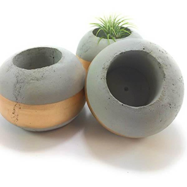 3 Pieces Concrete Succulent Planters