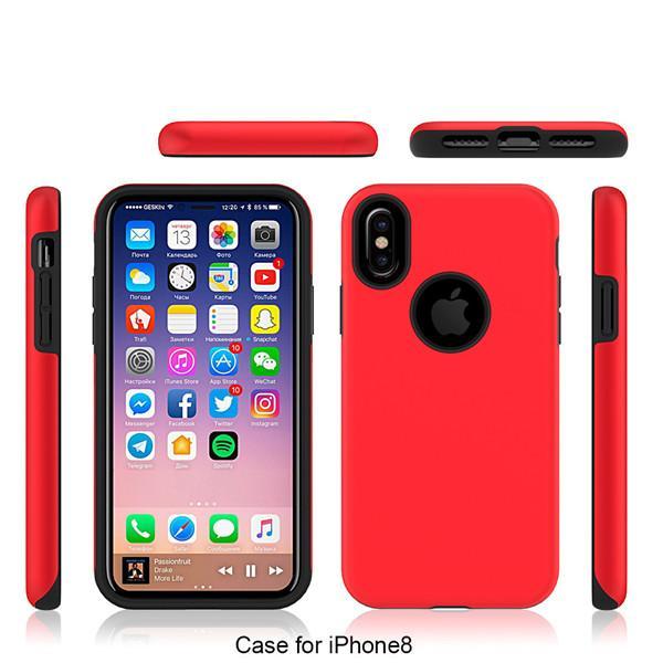 2 in 1 Durable Double Phone Case For iPhone 8