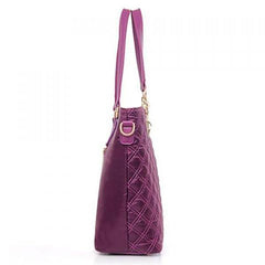 Clearance Women's Leather and Ruched Design Bag Set