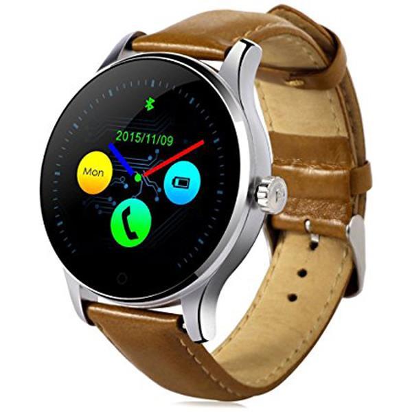 Clearance Smart Watch For iOS and Android with Heart Rate Monitor and Bluetooth - Leather