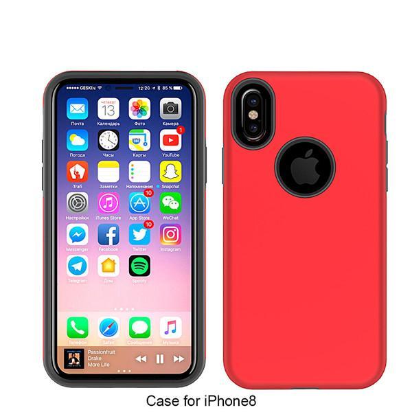 2 in 1 Durable Double Phone Case For iPhone 8