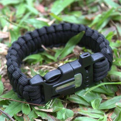 Clearance 4 in 1 Flint Fire Starter Whistle Rescue Rope Escape Bracelet